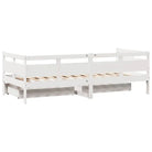 2-in-1 Slaapbank met lades in massief grenenhout met rustieke charme - Bedden & bedframes