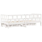 2-in-1 slaapbank met lades in massief grenenhout voor rustieke charme - Bedden & bedframes