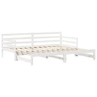 2-in-1 slaapbank met onderschuifbed van massief grenenhout - Bedden & bedframes