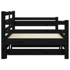 2-in-1 slaapbank met onderschuifbed van massief grenenhout - Bedden & bedframes