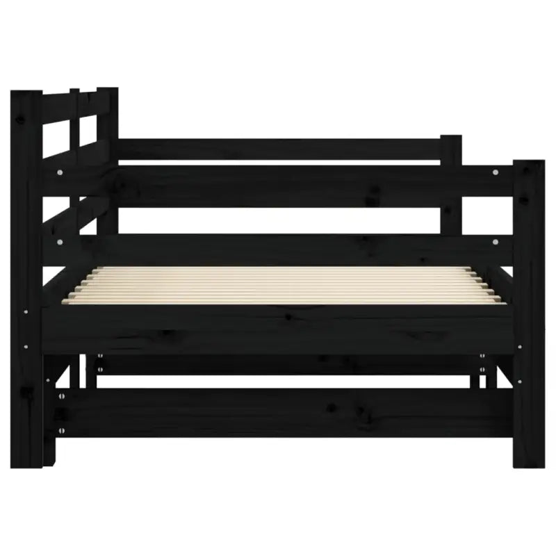 2-in-1 slaapbank met onderschuifbed van massief grenenhout - Bedden & bedframes