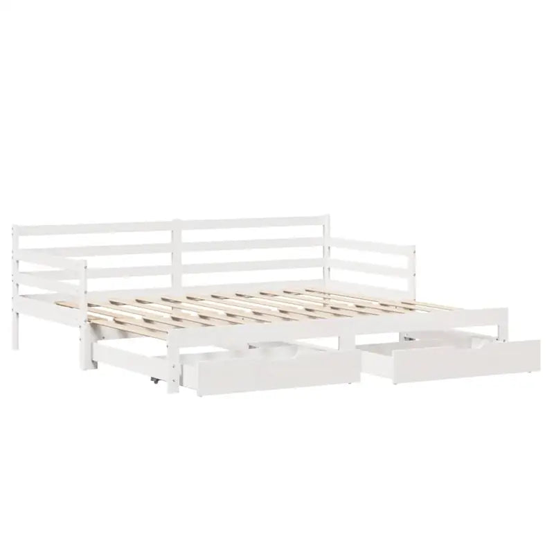 2-in-1 slaapbank met onderschuifbed van massief grenenhout - Bedden & bedframes