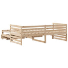 2-in-1 Slaapbank met onderschuifbed van massief grenenhout - Bedden & bedframes