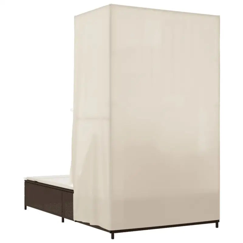 2 persoons ligbed van poly rattan met wasbare hoes voor buitengebruik - Ligstoelen