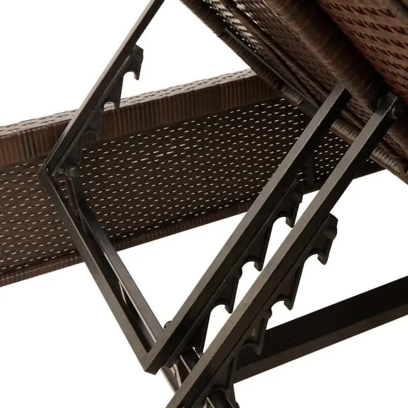 2-persoons ligbed van poly rattan met wasbare hoes voor buitengebruik - Ligstoelen