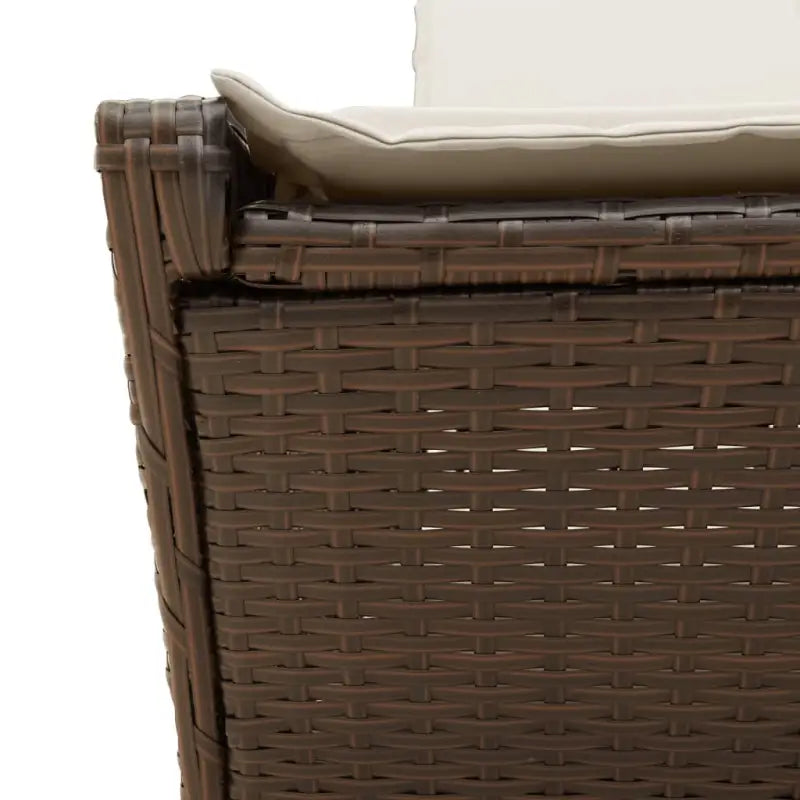 2-persoons ligbed van poly rattan met wasbare hoes voor buitengebruik - Ligstoelen