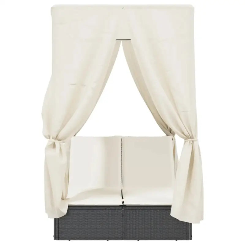 2 persoons ligbed van poly rattan voor een comfortabele zitervaring - Ligstoelen