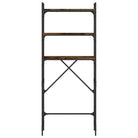 3-laags opbergrek van bewerkt hout met metalen frame en verstelbare poten - Accessoires voor wasmachines & drogers