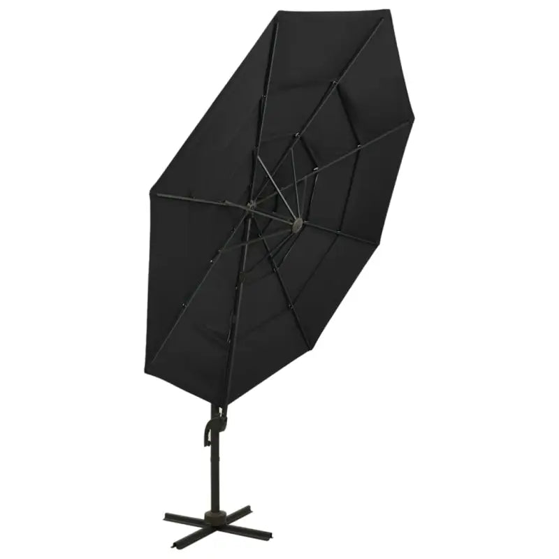4-laagse parasol met gepoedercoat aluminium paal voor UV en vochtbescherming - Parasols en zonneschermen