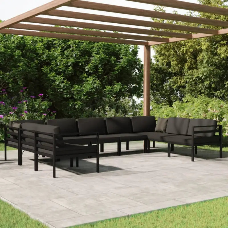 Aluminium Loungeset voor de Tuin met Modulaire Ontwerp - 4x hoek + 5x midden - Tuinsets