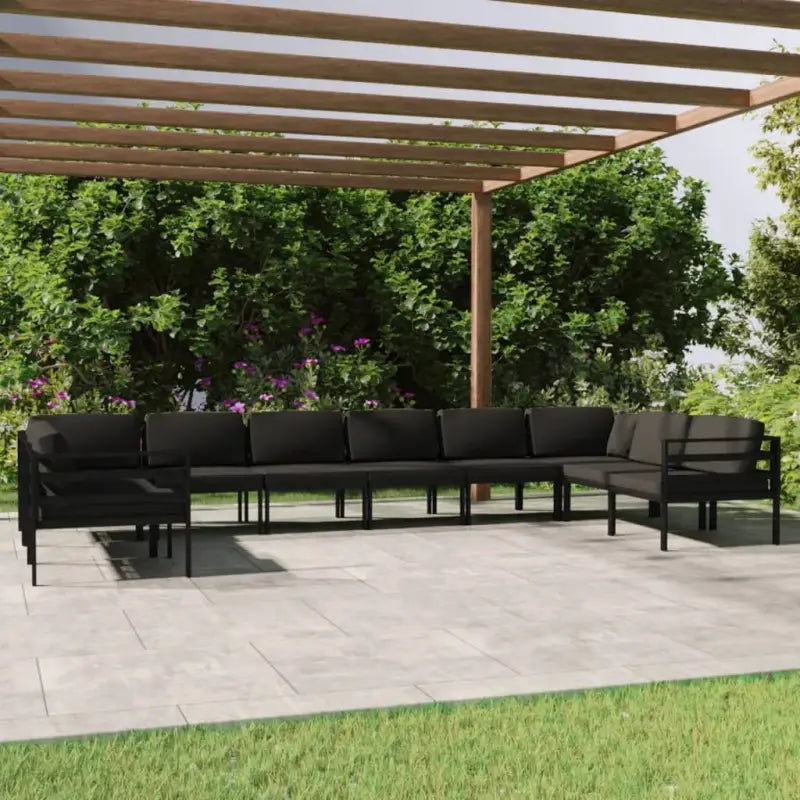 Aluminium Loungeset voor de Tuin met Modulaire Ontwerp - 4x hoek + 6x midden - Tuinsets