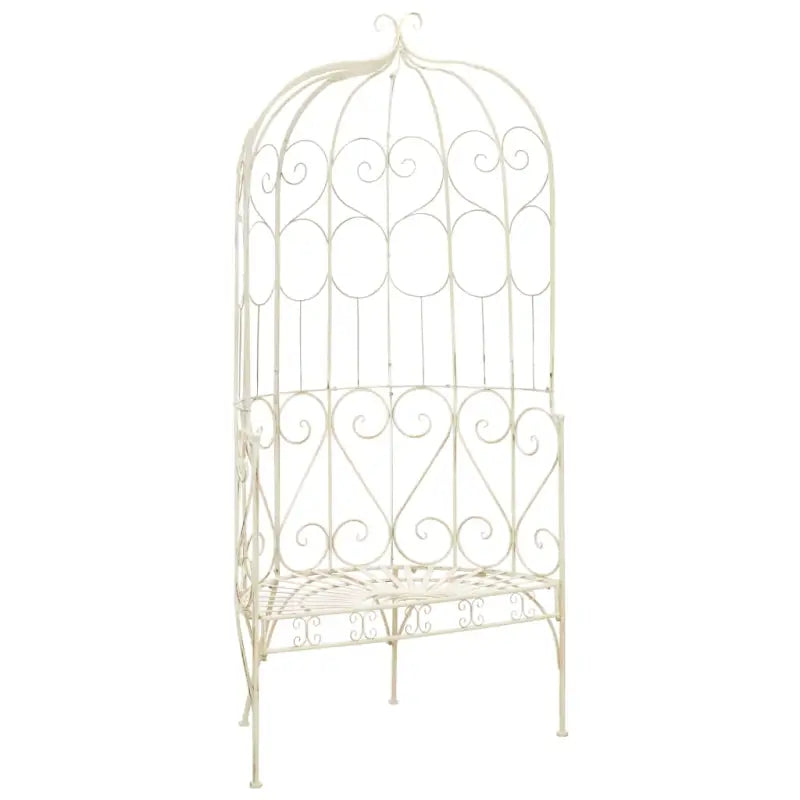 Antieke tuinbank voor elegante en decoratieve buitenruimte - Wit / 95 cm / 1 - Tuinbanken