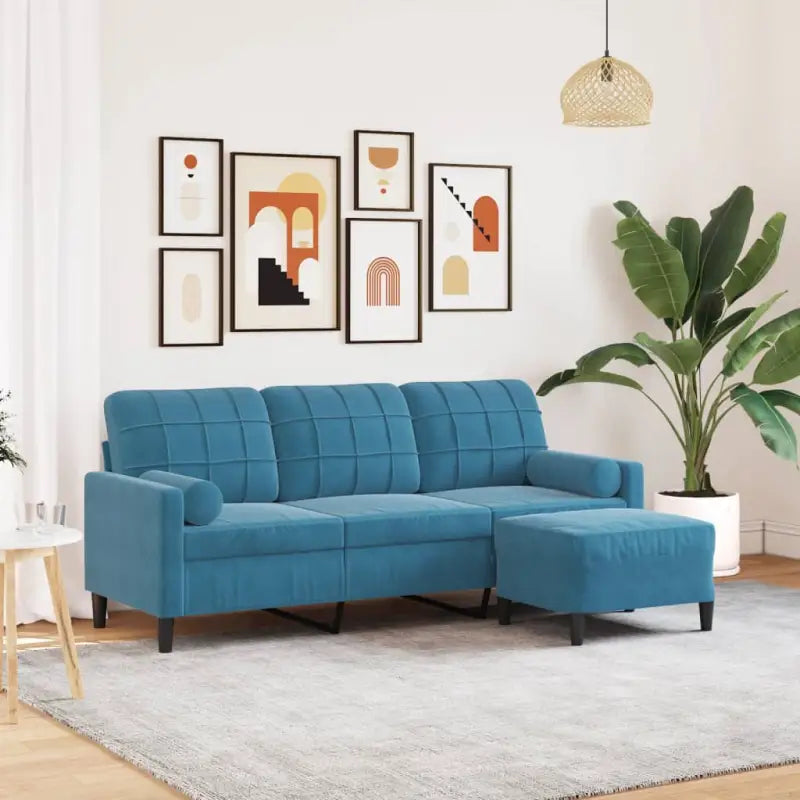 Banken met comfortabele materiaal vulling voor gezellige momenten - Blauw / 180 cm - Banken