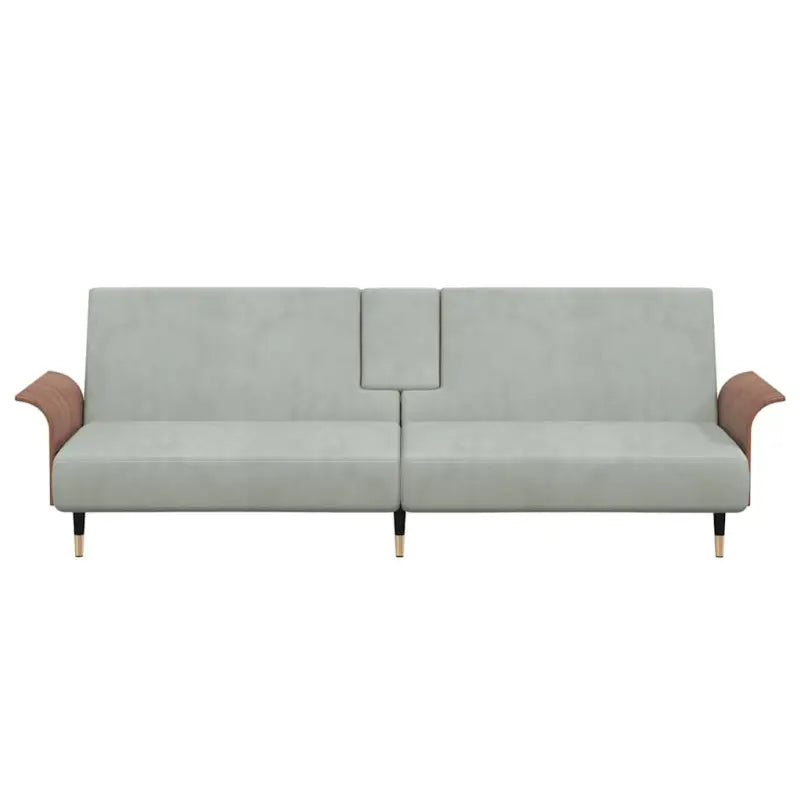 Banken met comfortabele zitplaats en metalen voetjes - Lichtgrijs - Banken