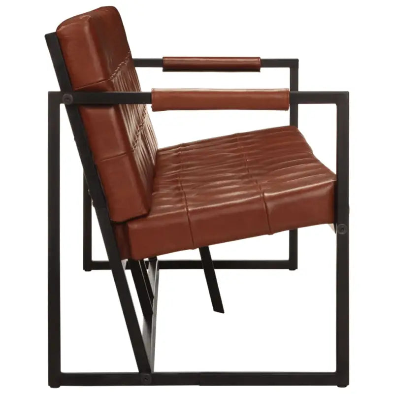 Banken met echt geitenleer voor een warm en vintage interieur - Bruin / Driezitsbank - Banken