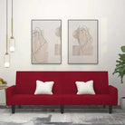 Banken slaapbank met comfortabele zit en snel om te bouwen Totale afmetingen - Wijnrood / Met armleuning - Banken