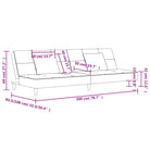 Banken slaapbank met comfortabele zit en totale afmetingen - Banken