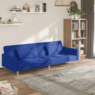 Banken slaapbank met comfortabele zit en totale afmetingen - Blauw / Met armleuning - Banken