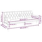 Banken slaapbank met comfortabele zitplaats en duurzame stof met totale afmetingen - Geel - Banken