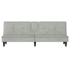 Banken slaapbank met totale afmetingen en luxe fluwelen bekleding - Lichtgrijs - Banken