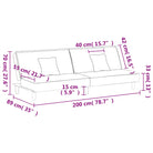 Banken slaapbank met totale afmetingen en zacht fluwelen materiaal - Donkergrijs - Banken