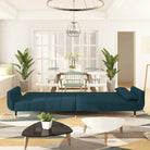 Banken slaapbank met twee kussens en verstelbare bed afmetingen - Banken