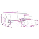 Banken slaapbank met voetenbank en donkergrijs multiplex materiaal - Banken