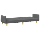 Banken slaapbank met voetenbank in donkergrijs materiaal en montage vereist - Banken