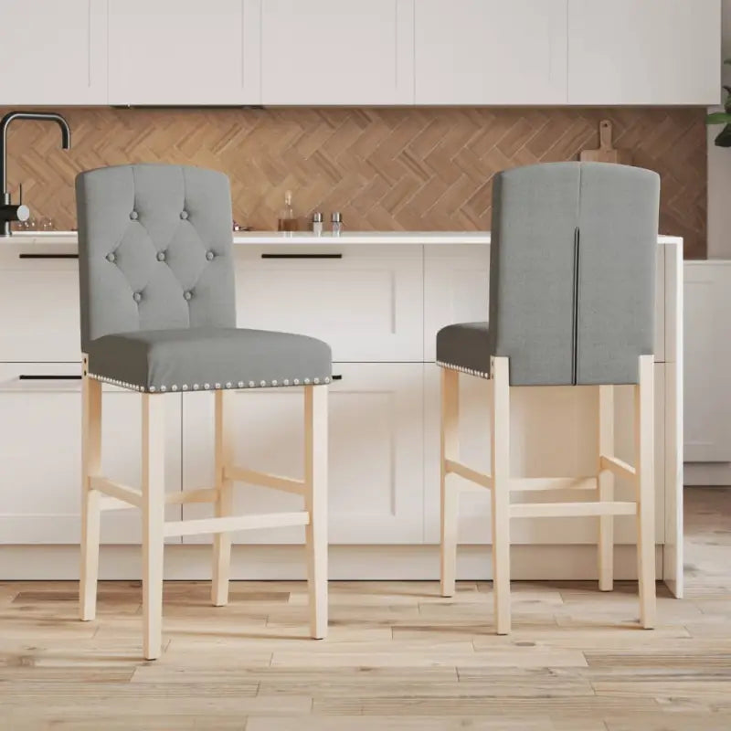 Barkrukken met massief rubberhout en zachte rugleuning - Barkrukken