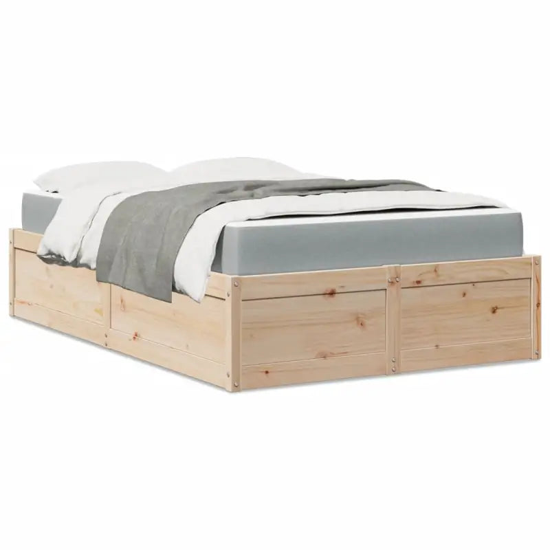 Bed met massief grenenhout met tijdloos en praktisch ontwerp - Naturel / 120 x 190 cm - Bedden & bedframes