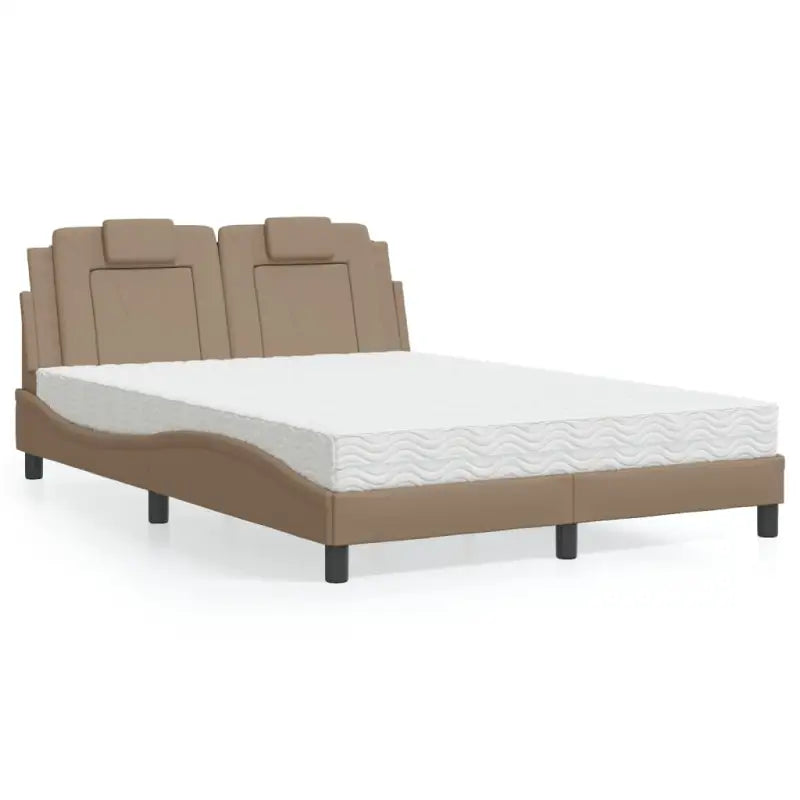Bed met multiplex lattenbodem en 22d pu-schuim voor optimaal comfort - Cappuccino / 140 x 200 cm - Bedden & bedframes