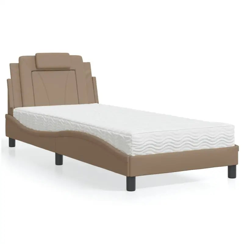 Bed met multiplex lattenbodem en 22d pu-schuim voor optimaal comfort - Cappuccino / 90 x 190 cm - Bedden & bedframes