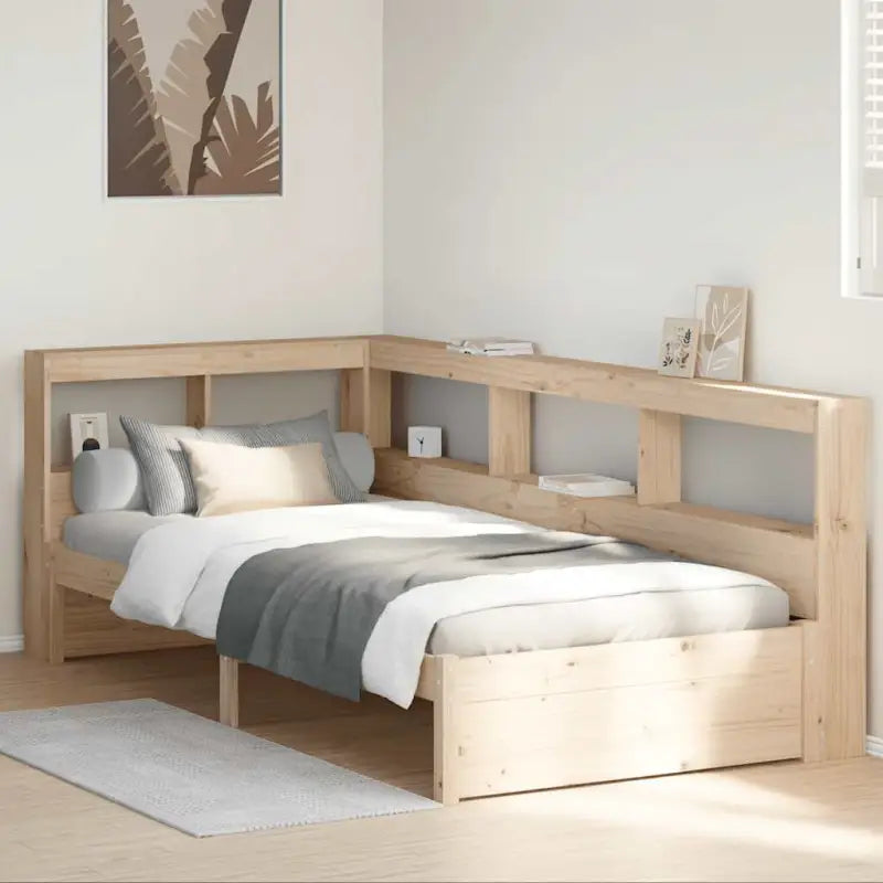Bedden en bedframes met massief grenenhout en optimale totale afmetingen - Naturel / 100 x 200 cm - Bedden & bedframes