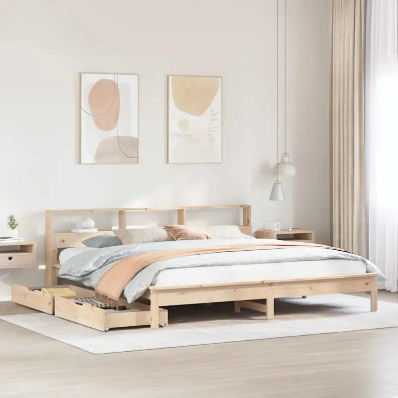 Bedden en bedframes met massief grenenhout voor optimale comfort - Naturel / 180 x 200 cm - Bedden & bedframes