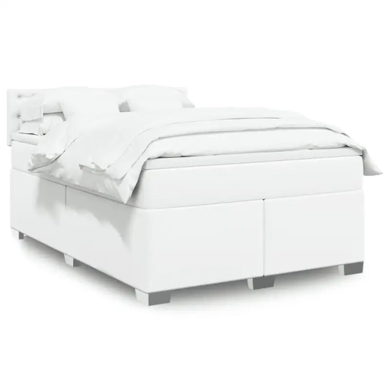 Bedden met grijs materiaal voor optimale nachtrust en duurzame vulling - Wit / 140 x 200 cm / knoppwn - Bedden &