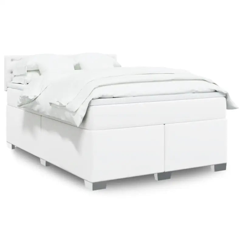 Bedden met grijs materiaal voor optimale nachtrust en duurzame vulling - Wit / 140 x 190 cm / knoppwn - Bedden &