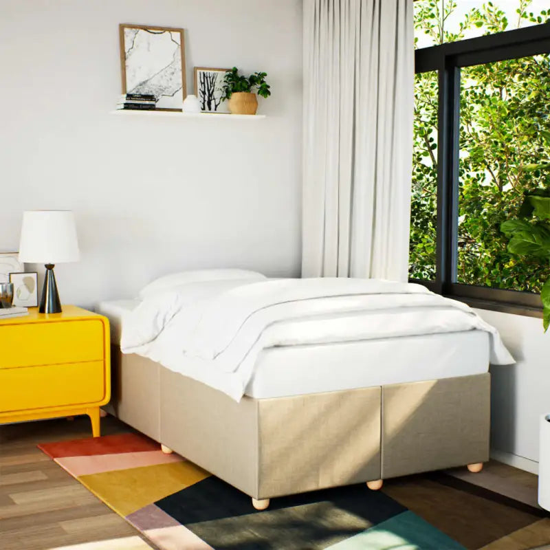 Bedframe met ademend vermogen voor een comfortabele nachtrust - Crème / 120 x 200 cm - Bedden & bedframes