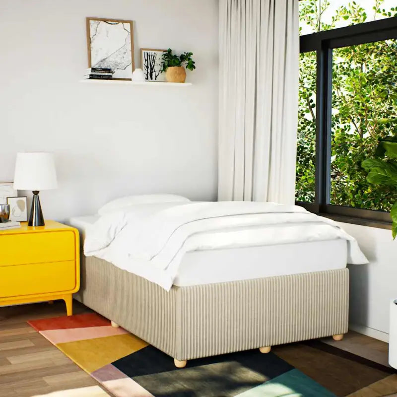 Bedframe met ademend vermogen voor een comfortabele nachtrust - Crème / 120 x 190 cm - Bedden & bedframes