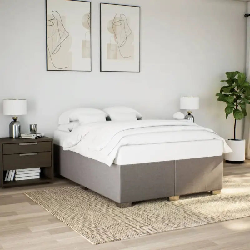 Bedframe met ademend vermogen voor een comfortabele nachtrust - Taupe / 160 x 200 cm - Bedden & bedframes