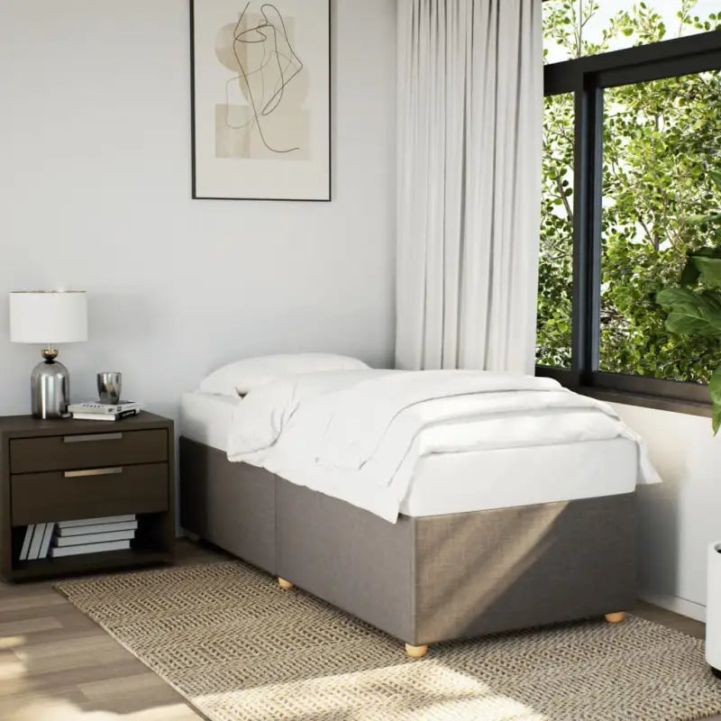 Bedframe met ademend vermogen voor een comfortabele nachtrust - Taupe / 90 x 190 cm - Bedden & bedframes