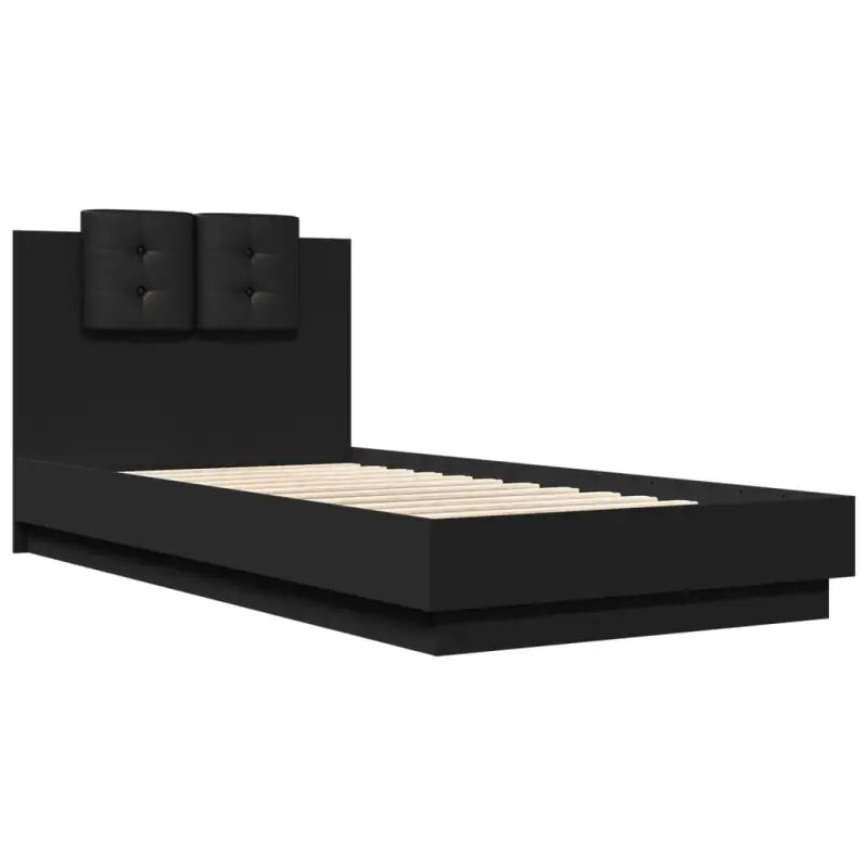 Bedframe met hoofdeinde en multiplex lattenbodem van bewerkt hout - Bedden & bedframes
