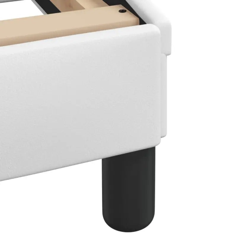 Bedframe met LED-verlichting en multiplex lattenbodem in wit materiaal - Bedden & bedframes