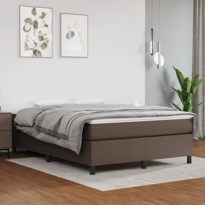 Bedframe met multiplex lattenbodem voor een comfortabele slaapervaring - Bruin / 140 x 200 cm / 35 cm - Bedden &