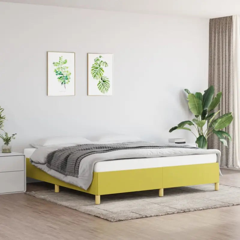 Bedframe met multiplex lattenbodem voor een comfortabele nachtrust - Groen / 160 x 200 cm / 35 cm - Bedden & bedframes