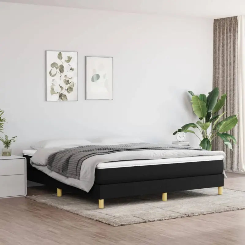 Bedframe met multiplex lattenbodem voor een comfortabele nachtrust - Zwart / 160 x 200 cm / 25 cm - Bedden & bedframes