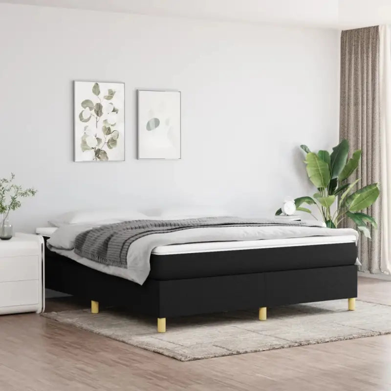 Bedframe met multiplex lattenbodem voor een comfortabele nachtrust - Zwart / 180 x 200 cm / 35 cm - Bedden & bedframes