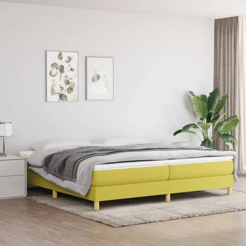 Bedframe met multiplex lattenbodem voor een comfortabele nachtrust - Groen / 200 x 200 cm / 25 cm - Bedden & bedframes