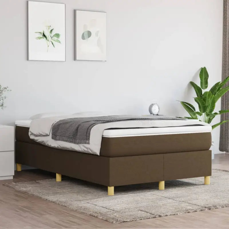 Bedframe met multiplex lattenbodem voor een comfortabele nachtrust - Donkerbruin / 120 x 200 cm / 35 cm - Bedden &