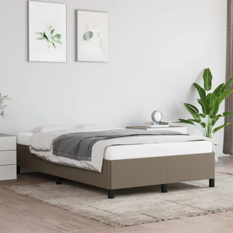 Bedframe met multiplex lattenbodem voor een stevige ademende slaapplaats - Taupe / 120 x 190 cm / 35 cm - Bedden &