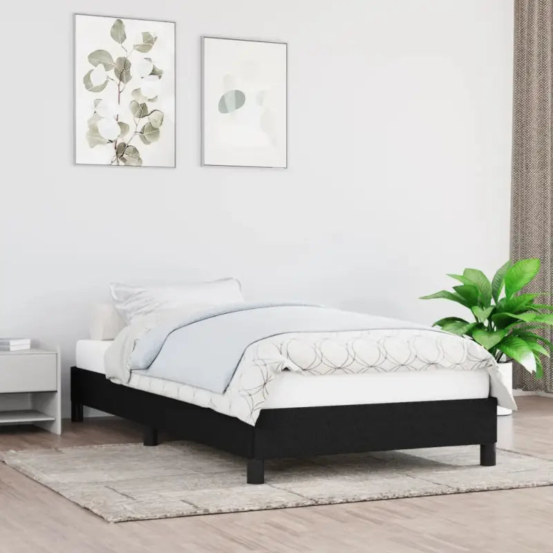 Bedframe met multiplex lattenbodem voor een stevige ademende slaapplaats - Zwart / 80 x 200 cm / 25 cm - Bedden &